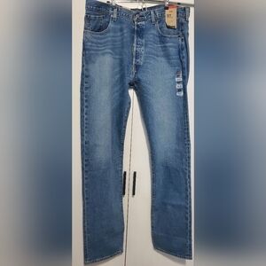 Levi's 501 Classic Regular Straight Leg Stretch Blue Jeans
